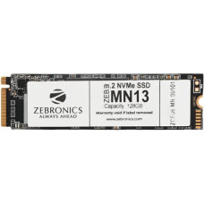 Deals and Offers on - ZEBRONICS ZEB-MN13 128GB M.2 NVMe Solid State Drive (SSD), with 1622MB/s Read Speed, PCIe Gen 3.0, Next Level Performance, Ultra Low Power Consumption, Thermal Management and Silent Operation. Deals, Discounts & Offers on - ZEBRONICS ZEB-MN13 128GB M.2 NVMe Solid State Drive (SSD), with 1622MB/s Read Speed, PCIe Gen 3.0, Next Level Performance, Ultra Low Power Consumption, Thermal Management and Silent Operation.