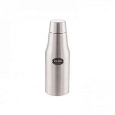 Deals and Offers on - Cello Ivana Stainless Steel Double Walled Water Bottle, Hot and Cold, 900ml, 1 Unit, Silver Deals, Discounts & Offers on - Cello Ivana Stainless Steel Double Walled Water Bottle, Hot and Cold, 900ml, 1 Unit, Silver