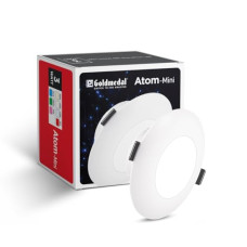 Deals, Discounts & Offers on  - Goldmedal Atom Mini 3W LED Round Downlight - Warm White (3000) |Pack of 1|Recessed Downlight for False Ceiling|Cut-Out Size: 55mm|Beam Angle 120| Dimension: o80x32mm|