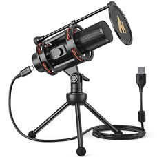 Deals and Offers on - MAONO AU-PM471TS Condenser USB Microphone for PC, with Metal Pop Filter, Tripod, Gain Knob & 0-Latency Monitoring Deals, Discounts & Offers on - MAONO AU-PM471TS Condenser USB Microphone for PC, with Metal Pop Filter, Tripod, Gain Knob & 0-Latency Monitoring