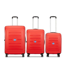 Deals, Discounts & Offers on  - VIP Corsa Ultra Strong Polypropylene Hardsided Luggage Spinner Dual Wheels with Ergonomic Grip Handle Set of 3 (55cm+66cm+76cm) Red