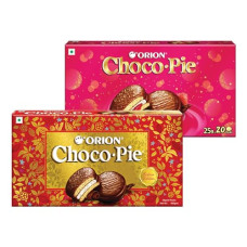Deals, Discounts & Offers on  - ORION Choco Pie - Chocolate Coated Soft Biscuit - Strawberry and Chocolate Combo - 40 pcs