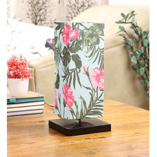 Deals, Discounts & Offers on  - Tu Casa TC-04.-.Height-12.-.Floral printShade.-.with Metal Base Table Lamp (B-22 - Brass Holder-Bulb NOT Included).-Bed Switch-Included, Black, L * W * H (4x4x12 Inches)