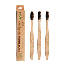 Deals, Discounts & Offers on  - Beco Compostable Bamboo Toothbrush with Ultra-Soft Charcoal activated Bristles, 100% Natural & Eco-Friendly (Pack of 3)