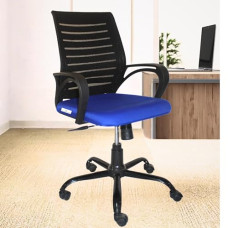 Deals, Discounts & Offers on Furniture - NEWTURN Boom Pre-Assembled with Heavy Duty Metal Stand Office Revolving Chair with Spacious Seat Computer Chair Study Workstation Office & Home (Blue Seat) with 2 Years Warranty