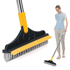 Deals, Discounts & Offers on  - CUISINART Bathroom Cleaning Brush with Wiper 2 in 1 Tiles Cleaning Brush Floor Scrub Bathroom Brush with Long Handle 120 Rotate Bathroom Floor Cleaning Brush Home Kitchen Bathroom Brush (WIPER BRUSH)
