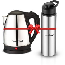Deals, Discounts & Offers on Personal Care Appliances - Greenchef Kettle 1.5L Flex 900 ML Stainless Steel water Bottle Electric Kettle(1.5 L, Silver, Black)