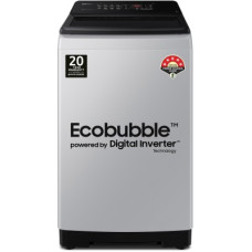 Deals, Discounts & Offers on Home Appliances - [For SBI CC] SAMSUNG 8 kg 5 star, Ecobubble, Digital Inverter, Fully Automatic Top Load Washing Machine Grey(WA80BG4441BGTL)