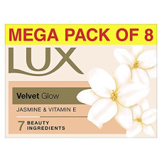 Deals, Discounts & Offers on  - LUX Flaw-Less Glow Jasmine & Vitamin C + E Soap Bar, 150 g (Combo Pack of 8) | Moisturizing Bathing Soap