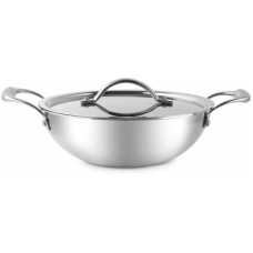 Deals, Discounts & Offers on Cookware - cello Armour Induction Base Tri-Ply Kadhai with Stainless Steel Lid Kadhai 24 cm diameter with Lid 2.7 L capacity(Stainless Steel, Induction Bottom)