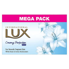 Deals, Discounts & Offers on  - LUX International Creamy Perfection Plus For Smooth Fragrant Skin with White Rose And Swiss Moisturizer bathing Soap | For Glowing Skin | 500 g (4 x 125 g)