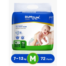 Deals, Discounts & Offers on Baby Care - BUMTUM Baby Diaper Pants Double Layer Leakage Protection High Absorb Technology - M(72 Pieces)