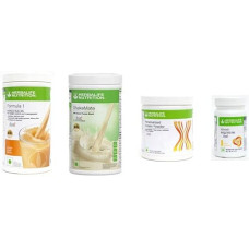 Deals, Discounts & Offers on  - HERBALIFE Formula 1 Shake Orange Flavor 500g, Protein 200G, Afresh Lemon 50g, Shake Mate Nutrition Drink 500g (Pack of 4)