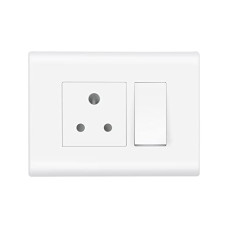 Deals, Discounts & Offers on  - Wipro Northwest (Nowa) Switch Combo of 3M Plate + 1M 6A Switch + 6A 3Pin Socket, White (Kit 5)