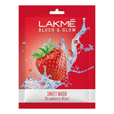 Deals, Discounts & Offers on Beauty Care - LAKM Blush & Glow Strawberry Sheet Mask, 25 Ml