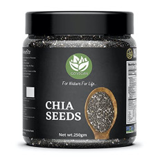 Deals, Discounts & Offers on  - Go Vegan Raw Chia Seeds - 250 Gram Jar Pack | Omega 3 and Fiber for Weight Loss | chia Seeds