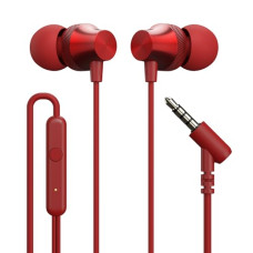 Deals, Discounts & Offers on Headphones - Portronics Conch Beat A in Ear Wired Earphones with Mic, 3.5mm Audio Jack, 10mm Driver, 1.2m TPE Anti Tangle Wire, in line Mic Controls, Powerful Audio, Metal Alloy Body, Wide Compatibility(Red)