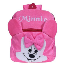 Deals, Discounts & Offers on Backpacks - Heart Home Disney Minnie Bow Backpack | 2 Compartment Velvet School Bag | School Bag for Kids | Kids School Backpack | Backpack
