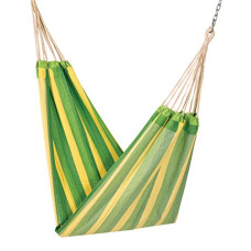 Deals, Discounts & Offers on Furniture - Hangit Cotton Hammock (Green Stripes, 335 Centimeters)