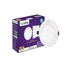 Deals, Discounts & Offers on  - EcoLink Elite 10W Round LED Ceiling Downlighter (Cool Day Light,Pack of 1)