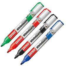 Deals, Discounts & Offers on Stationery - Eduway Whiteboard Marker Set of 4 |Color Marker Pens | Easily Erasable Ink | Refillable White Board Markers Premium Writing Boards Supplies-(Assorted Ink Colours)