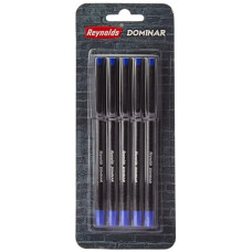 Deals, Discounts & Offers on Stationery - Reynolds DOMINAR BP 5 CT BLISTER - BLUE | Ball Point Pen Set With Comfortable Grip | Pens For Writing | School and Office Stationery | Pens For Students | 0.7 mm Tip Size