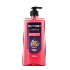 Deals, Discounts & Offers on  - Santoor Saffron & Marigold Skin Brightening Shower Gel For Women| Daily Bath Body Wash With Natural Extracts For Glowing Skin| PH Balanced, Paraben & Silicone-Free| Dermatologically Tested| 500ml