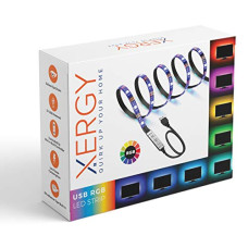Deals, Discounts & Offers on  - XERGY USB 5V 5050 RGB Led Flexible Strip Light Multi-Color Changing Lighting Kit, Tv Background Lighting with Mini Controller for Tv Pc Laptop Bias Lighting (1 Meter