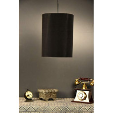 Deals, Discounts & Offers on  - Tu Casa HG-31 blk cylendrical Fabric pendent Light Poly Cotton Holder Type e-27 Size 12x9x32-(Bulb not Included)(Corded Electric)