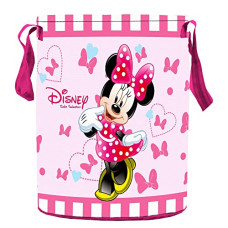 Deals, Discounts & Offers on  - Kuber Industries Disney Print Round Laundry Bag/Bin|Water Proof Material & 3D Disney Minnie Print|Size 37 x 37 x 46 Cm, Capicity 45 L (Pink),Non Woven