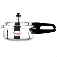 Deals, Discounts & Offers on Cookware - Butterfly Curve Stainless Steel Outer Lid Pressure Cooker, 2 Litre, Silver