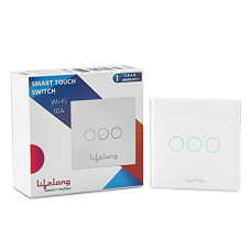 Deals, Discounts & Offers on Home Improvement - Lifelong WiFi Smart Light Switch 3 Gang/Channel Smart Touch Switch Timer APP Remote Control for Amazon Alexa, Google Home Voice Control| Works with Lifelong Smart Home App