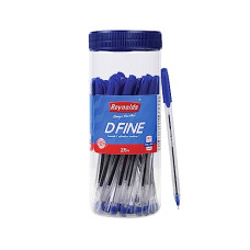 Deals, Discounts & Offers on Electronics - Reynolds D FINE BALLPEN -BLUE | PACK OF 25 | Ball Point Pen Set With Comfortable Grip | Pens For Writing | School and Office Stationery | Pens For Students | 0.7 mm Tip Size