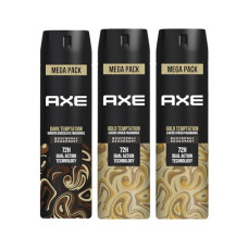 Deals, Discounts & Offers on Beauty Care - Axe Dark Temptation Long Lasting Deodorant Bodyspray For Men 215 ml & Axe Gold Temptation Long Lasting Deodorant Bodyspray For Men 215 ml(Pack 3)