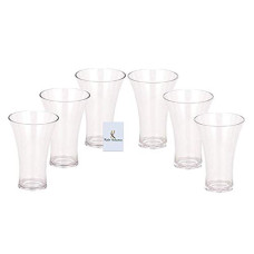 Deals, Discounts & Offers on  - Kuber Industries Unbreakable Drinking Glass Set of 6 Pcs/Abs Poly Carbonate Plastic/Clear Glass/Tumbler/Water Glass (Unbreakable) Code-022, (Model: APEXG22), White