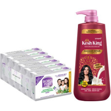 Deals, Discounts & Offers on  - Kesh King Damage Repair Shampoo 600ml + BoroPlus Moisturising Soap - NEH 125g PO6(1350 ml)