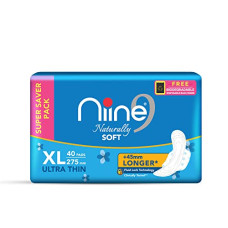 Deals, Discounts & Offers on Health & Personal Care - Niine Naturally Soft Ultra Thin XL Sanitary Pads