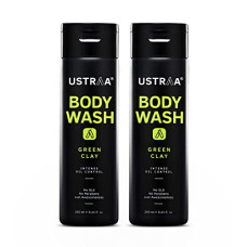Deals, Discounts & Offers on  - Ustraa Body Wash-Green Clay 250 ml set of 2 - Intense Oil Control - Removes Excess Oil, No post-shower Dryness, Intense Foaming without Sulphates
