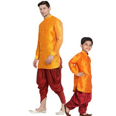 Deals, Discounts & Offers on Men - VASTRAMAY Men Cotton Silk Kurta Set