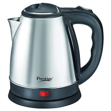 Deals, Discounts & Offers on  - Prestige 1.5 Litres Electric Kettle (PKOSS 1.5)|1500W | Silver - Black| Automatic Cut-off | Stainless Steel | Rotatable Base | Power Indicator | Single-Touch Lid Locking