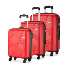 Deals and Offers on - Safari Pentagon 3 Pc Set 55, 65 & 75 cms- Small, Medium & Large Polypropylene (PP) Hard Sided 4 Wheel Luggage Set/Trolley Bag Set/Suitcase Set (Red) Deals, Discounts & Offers on - Safari Pentagon 3 Pc Set 55, 65 & 75 cms- Small, Medium & Large Polypropylene (PP) Hard Sided 4 Wheel Luggage Set/Trolley Bag Set/Suitcase Set (Red)