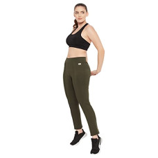 Deals, Discounts & Offers on Women - [Size M,L] Clovia Women's Snug Fit Ankle-Length High-Rise Active Tights in Green