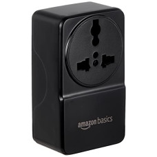 Deals and Offers on - Amazon Basics USB Adaptor with 1 Universal AC Socket and 2 USB Ports (Black) Deals, Discounts & Offers on - Amazon Basics USB Adaptor with 1 Universal AC Socket and 2 USB Ports (Black)