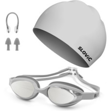 Deals, Discounts & Offers on Auto & Sports - SLOVIC Swimming Kit Swimming Goggles & Swimming Cap with Ear Plug, Nose Clip Swimming Kit