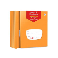 Deals, Discounts & Offers on Stationery - WOODSNIPE Hard Brown Cover Small One Side Ruled & One Side Blank/Unruled Notebooks | 72 Pages |15.5 cm x 19 cm Approx | Pack of 6 Books |GSM 60