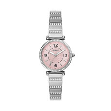 Deals, Discounts & Offers on Women - Fossil Carlie Analog Pink Dial Women's Watch-ES5189