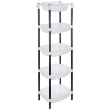 Deals and Offers on - Amazon Brand - Solimo Five-Tier Multipurpose Plastic Rack Deals, Discounts & Offers on - Amazon Brand - Solimo Five-Tier Multipurpose Plastic Rack