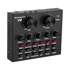 Deals and Offers on - Powerpak V8 Portable Audio Mixer Interface, Bluetooth Multifunctional Live Sound Card Deals, Discounts & Offers on - Powerpak V8 Portable Audio Mixer Interface, Bluetooth Multifunctional Live Sound Card