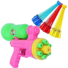 Deals, Discounts & Offers on  - migento India High Pressure Holi Pump Pichkari Water Gun Small Pichkari with 3 Water Balloons Bunch Holi Combo Set