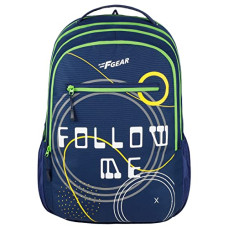 Deals, Discounts & Offers on Laptop Accessories - F Gear Follow me Laptop School Bag 35L Navy Green Backpack